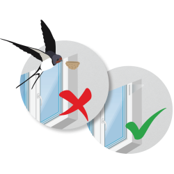 Sprječavanje gniježđenja ptica na prozorima 