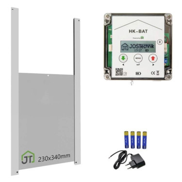 Automatski set za otvaranje i zatvaranje kokošinjca JOSTechnik HK-Bat 23x34 D rabljena roba