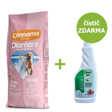 Granule za pse (štence) Diamant Dog Puppy 15 kg + besplatno sredstvo za čišćenje
