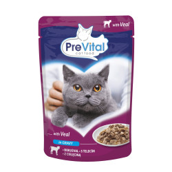 PreVital vrećica za mačke 100 g - teletina u umaku 