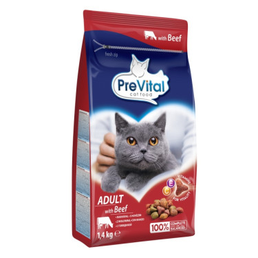 PreVital hrana za mačke s govedinom 1,4 kg