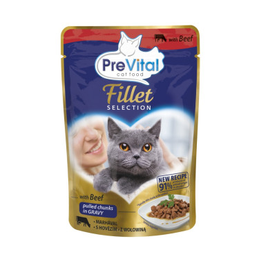 PreVital Fillet Selection govedina za mačke, vrećica 85 g