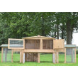 Drvena kućica za kuniće SUŠICE, 2480x520x900 mm