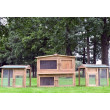 Drvena kućica za kuniće SUŠICE, 2480x520x900 mm