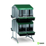 Gnijezdo za nesilice GAUN 10135 s košarom za skupljanje jaja – 8 mjesta, na nogama