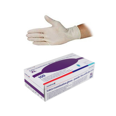 Rukavice nestandardne CVET lateks XL/100 kom bez pudera, aloe