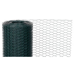 HEX PVC mreža 1000/25/1,0 mm, 5 m, zelena, šesterokutna, vrtna, uzgojna