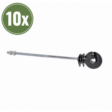 Okrugli distancni izolator za isturene elektricne ograde s ravnim nosacem, duljina 20 cm, navoj M6