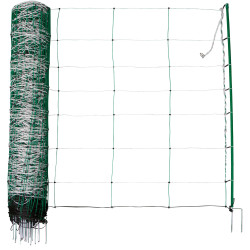 TitanNet električna mreža za ovce, 50 m × 108 cm, dvostruki šiljak, bijelo-zelena, AKO