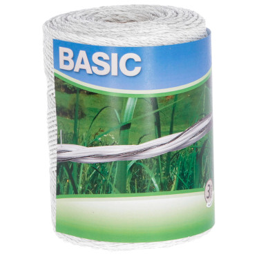 Lanko za električnu ogradu BASIC 500 m, 3 x 0,16 mm Niro, bijelo