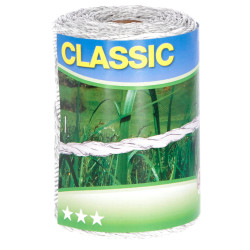 Ogradno uže Classic (polywire) 250 m, bijelo, 6 × 0,20 Niro