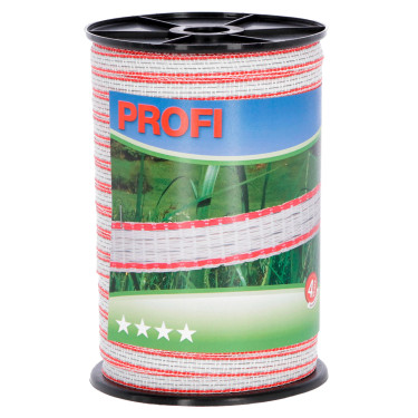 AKO Profi traka za električni pastir 12 mm, 200 m, bijelo-crvena 