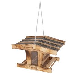Hranilica za ptice Kerbl Kleiner Arber, drvo/akrilno staklo, 31 x 24,5 x 19 cm
