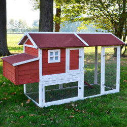 Drveni kokošinjac MILANO RED MAXI, 2200x740x1200 mm