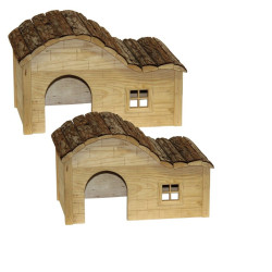 Kućica za male glodavce, sa okruglim krovom