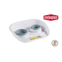 Plastična dvostruka zdjelica za pse i mačke, 1× 300 ml i 1× 250 ml