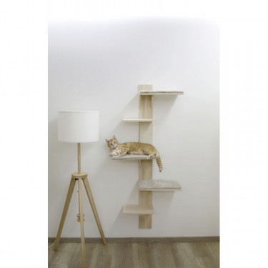 Drvo za mačke za zid, grebalica za mačke, 150 cm, prirodno
