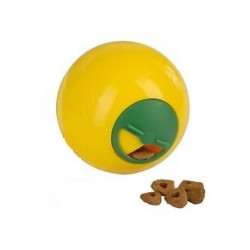 Interaktivna igračka za mačku - lopta za poslastice 7,5 cm, žuta