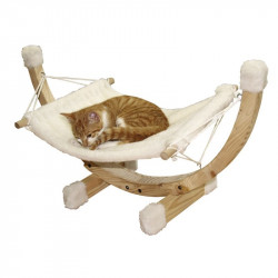 Stolica za ljuljanje SIESTA, bijela ljuljačka za mačke 73x36x34cm