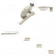 Rocky grebalica za mačke, set zidnih podnica, prirodno/bijelo, 6 kom