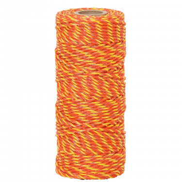 Kabel za električnu ogradu promjera 2,5 mm 100 m žuto-narančaste boje