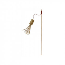 Igračka za mačke - štap s valjkom od morske trave, 41 cm