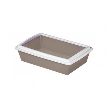 WC za mačke TRAY 2 - WC za mačke s rubom, 50x35x12cm, puder smeđa