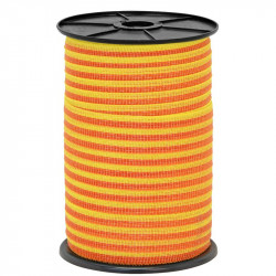 Traka za električnu ogradu, promjer 10 mm, 250 m, žuto-narančasta