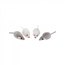 Igračka za mačke - krzneni miš s mačjom metvicom, 4 kom