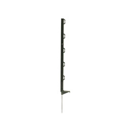 Plastični stup za električnu ogradu, dužine 70 cm, 5 petlji, tamno zelene boje