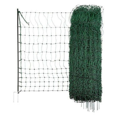 Vodljiva mreža za perad 106 cm, 50 m, 2 šiljka, zelena + vrata 105 cm