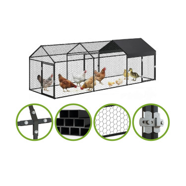 Metalni ograđeni prostor - vanjski kavez 3x1x1 m